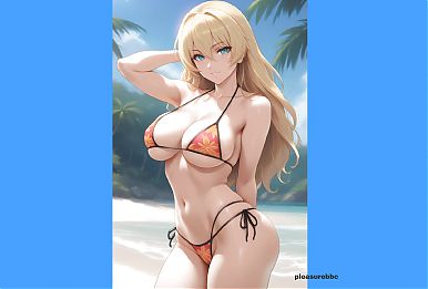 Cartoon Pics - Blonde in Bikini looking sexy